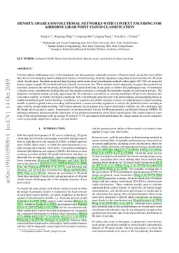 Density-Aware Convolutional Networks with Context Encoding for Airborne
  LiDAR Point Cloud Classification
