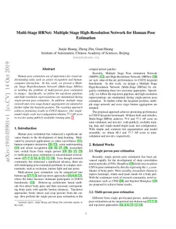 Multi-Stage HRNet: Multiple Stage High-Resolution Network for Human Pose
  Estimation
