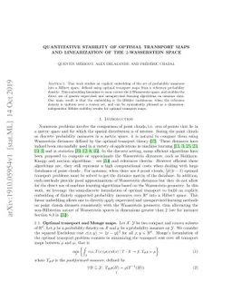 Quantitative stability of optimal transport maps and linearization of
  the 2-Wasserstein space