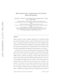 Sketch-Specific Data Augmentation for Freehand Sketch Recognition