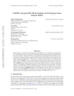 SLEEPER: interpretable Sleep staging via Prototypes from Expert Rules