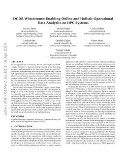 DCDB Wintermute: Enabling Online and Holistic Operational Data Analytics
  on HPC Systems