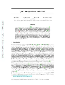 Q8BERT: Quantized 8Bit BERT