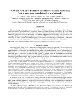 ICPS-net: An End-to-End RGB-based Indoor Camera Positioning System using
  deep convolutional neural networks