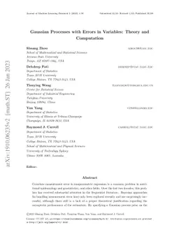 Gaussian Processes with Errors in Variables: Theory and Computation