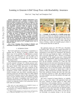 Learning to Generate 6-DoF Grasp Poses with Reachability Awareness