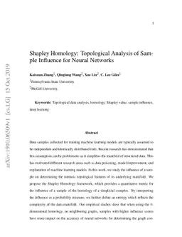 Shapley Homology: Topological Analysis of Sample Influence for Neural
  Networks