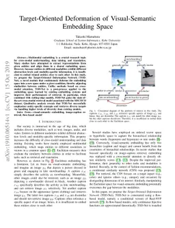 Target-Oriented Deformation of Visual-Semantic Embedding Space
