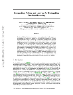 Compacting, Picking and Growing for Unforgetting Continual Learning