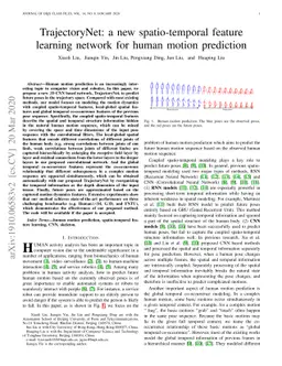 TrajectoryNet: a new spatio-temporal feature learning network for human
  motion prediction