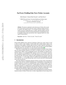 FacTweet: Profiling Fake News Twitter Accounts