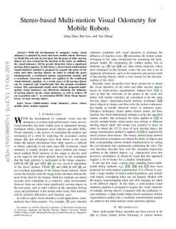Stereo-based Multi-motion Visual Odometry for Mobile Robots