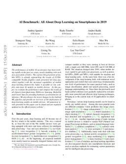 AI Benchmark: All About Deep Learning on Smartphones in 2019