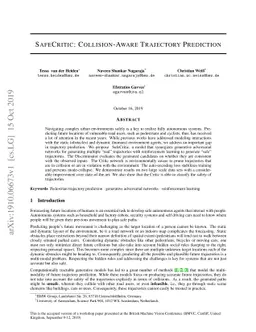 SafeCritic: Collision-Aware Trajectory Prediction