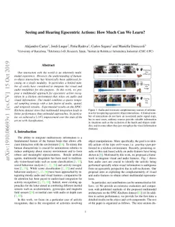 Seeing and Hearing Egocentric Actions: How Much Can We Learn?