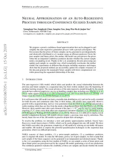 Neural Approximation of an Auto-Regressive Process through Confidence
  Guided Sampling