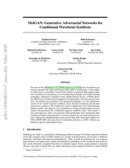MelGAN: Generative Adversarial Networks for Conditional Waveform
  Synthesis