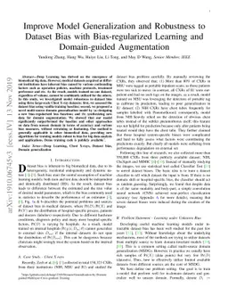 Improve Model Generalization and Robustness to Dataset Bias with
  Bias-regularized Learning and Domain-guided Augmentation