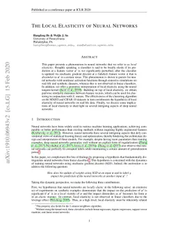 The Local Elasticity of Neural Networks