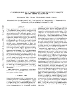 Analyzing Large Receptive Field Convolutional Networks for Distant
  Speech Recognition