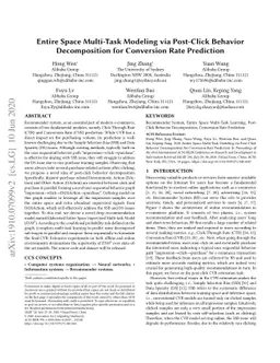 Entire Space Multi-Task Modeling via Post-Click Behavior Decomposition
  for Conversion Rate Prediction