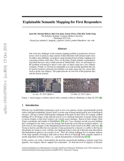 Explainable Semantic Mapping for First Responders