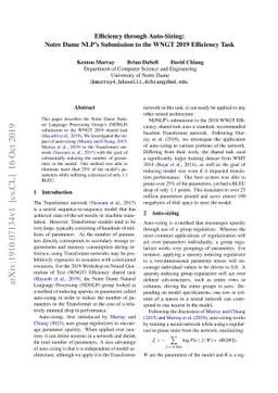 Efficiency through Auto-Sizing: Notre Dame NLP's Submission to the WNGT
  2019 Efficiency Task