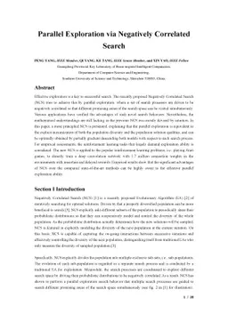 Parallel Exploration via Negatively Correlated Search