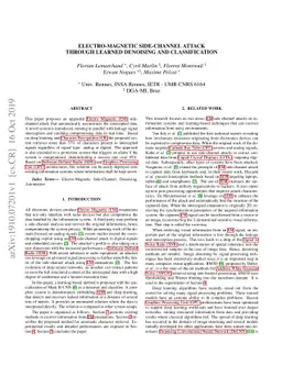 Electro-Magnetic Side-Channel Attack Through Learned Denoising and
  Classification