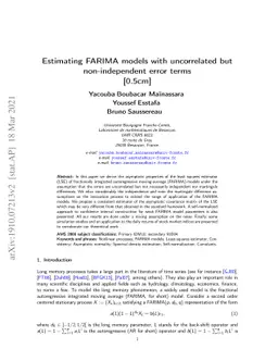 Estimating FARIMA models with uncorrelated but non-independent error
  terms