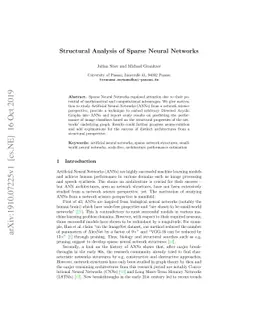 Structural Analysis of Sparse Neural Networks