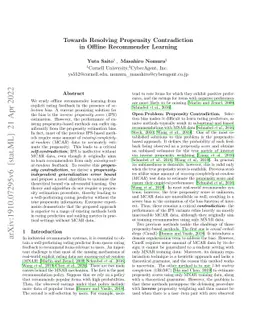Towards Resolving Propensity Contradiction in Offline Recommender
  Learning