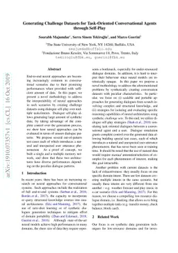 Generating Challenge Datasets for Task-Oriented Conversational Agents
  through Self-Play