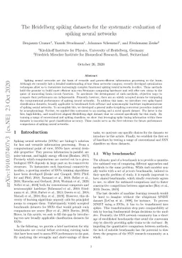 The Heidelberg spiking datasets for the systematic evaluation of spiking
  neural networks