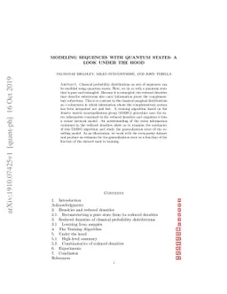 Modeling Sequences with Quantum States: A Look Under the Hood