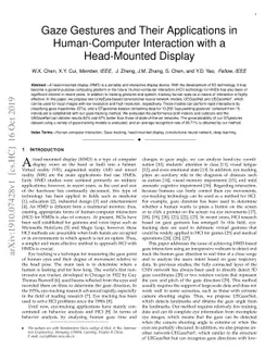 Gaze Gestures and Their Applications in human-computer interaction with
  a head-mounted display
