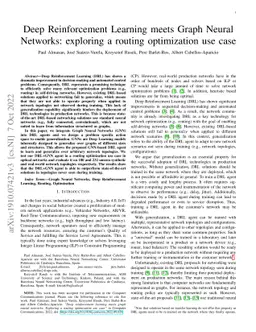 Deep Reinforcement Learning meets Graph Neural Networks: exploring a
  routing optimization use case