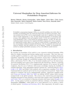 Universal Marginaliser for Deep Amortised Inference for Probabilistic
  Programs