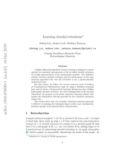 Learning chordal extensions