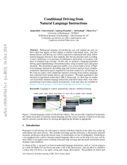 Conditional Driving from Natural Language Instructions