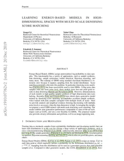 Learning Energy-Based Models in High-Dimensional Spaces with Multi-scale
  Denoising Score Matching