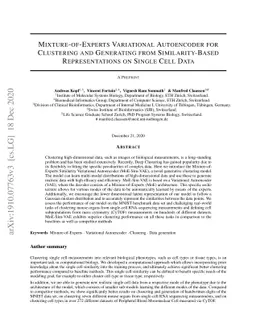 Mixture-of-Experts Variational Autoencoder for Clustering and Generating
  from Similarity-Based Representations on Single Cell Data