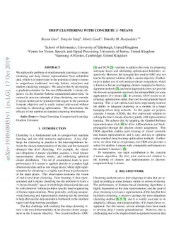 Deep clustering with concrete k-means