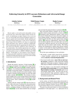 Enforcing Linearity in DNN succours Robustness and Adversarial Image
  Generation
