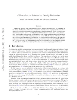 Obfuscation via Information Density Estimation