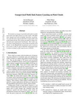 Unsupervised Multi-Task Feature Learning on Point Clouds