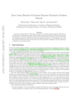 Error Lower Bounds of Constant Step-size Stochastic Gradient Descent