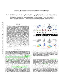 Toward 3D Object Reconstruction from Stereo Images