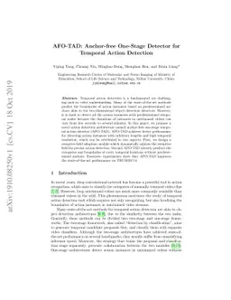 AFO-TAD: Anchor-free One-Stage Detector for Temporal Action Detection