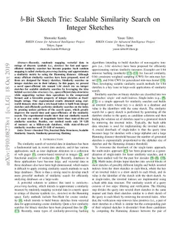 $b$-Bit Sketch Trie: Scalable Similarity Search on Integer Sketches